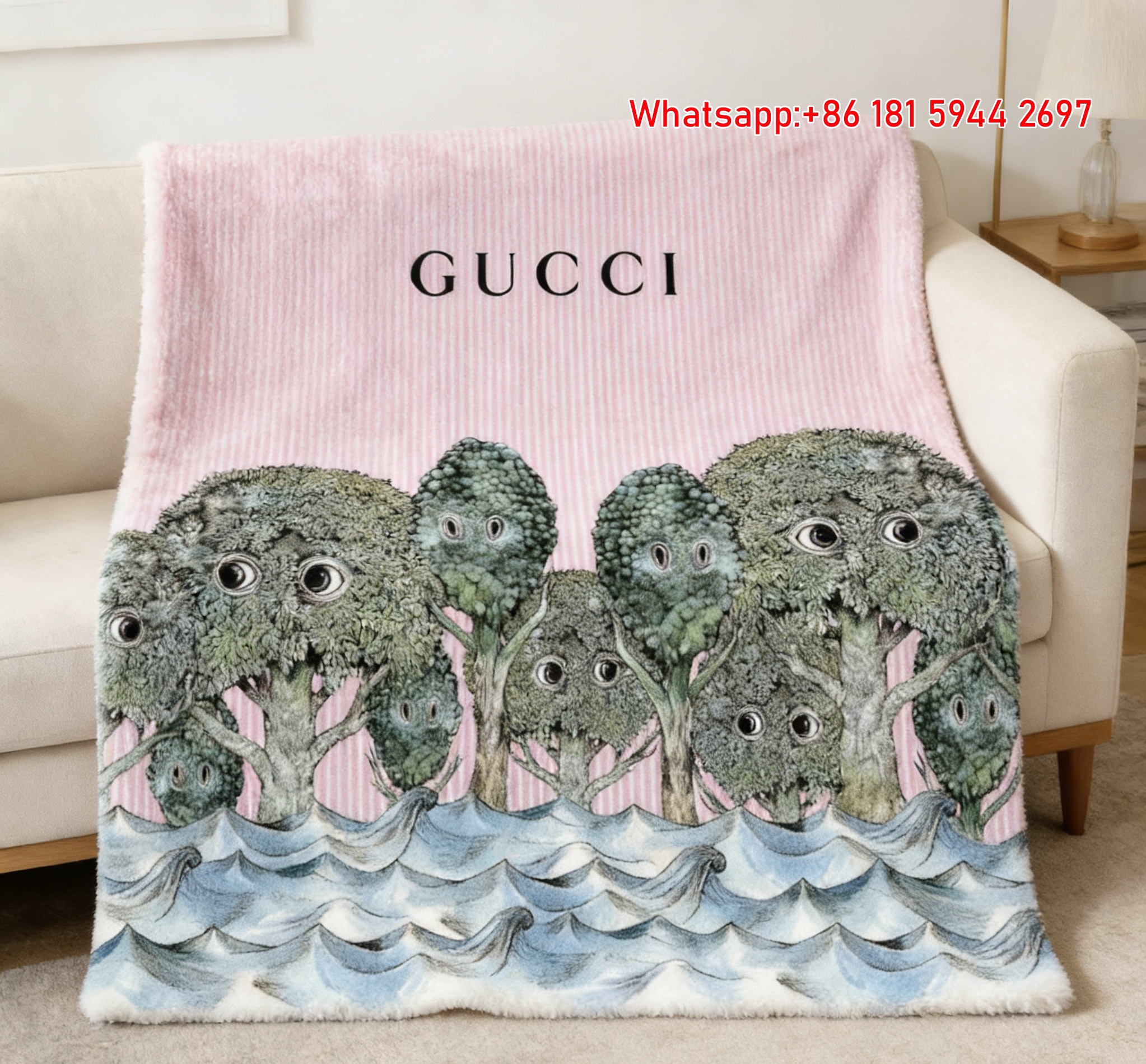 Eyes of the Forest Gucci Throw Blankets IMG_2951